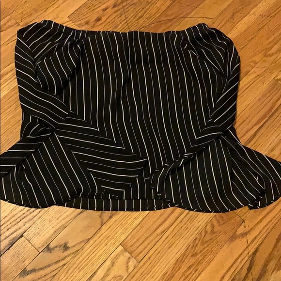 Off the shoulder navy blue blouse - Picture 3 of 3